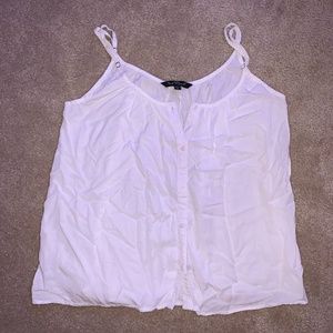 White Flowy Tank Top